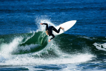 surfer at sunset,  CA