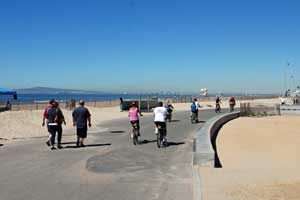 Bolsa Chica State Beach bike trail, Orange county, CA